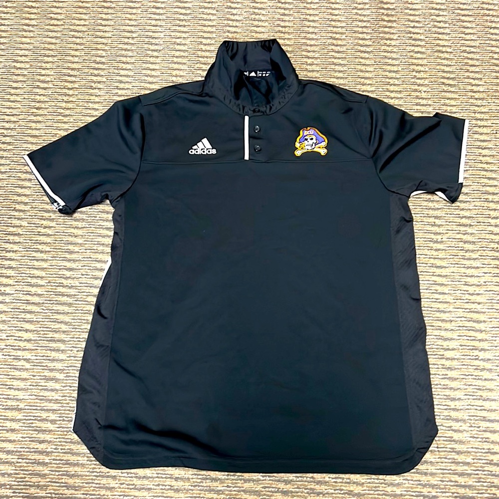 East Carolina Pirates Adidas Polo Women's Black/White